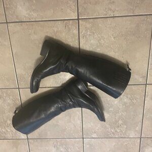 Via Spiga Black Leather Boots size 8.5 M